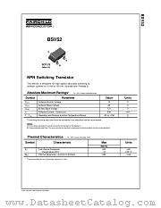 BSV52 datasheet pdf Fairchild Semiconductor