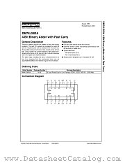 DM74LS83A datasheet pdf Fairchild Semiconductor
