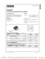 FDG330P datasheet pdf Fairchild Semiconductor