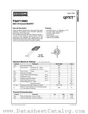 FQAF13N80 datasheet pdf Fairchild Semiconductor