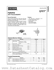 FQP2P40 datasheet pdf Fairchild Semiconductor