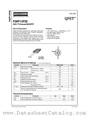 FQPF12P20 datasheet pdf Fairchild Semiconductor