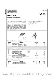 FQPF7N20 datasheet pdf Fairchild Semiconductor