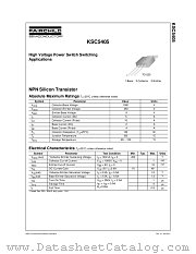 KSC5405 datasheet pdf Fairchild Semiconductor