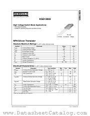 KSE13003 datasheet pdf Fairchild Semiconductor