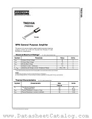TN2219A datasheet pdf Fairchild Semiconductor