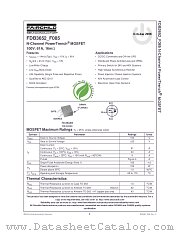 FDB3652_F085 datasheet pdf Fairchild Semiconductor