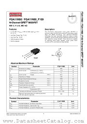 FQA11N90_F109 datasheet pdf Fairchild Semiconductor