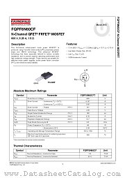 FQPF8N60CF datasheet pdf Fairchild Semiconductor