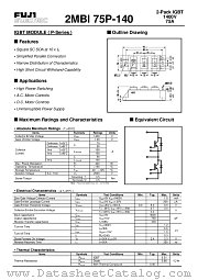 2MBI75P-140 datasheet pdf Fuji Electric