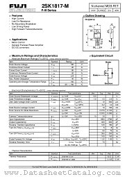 2SK1817-M datasheet pdf Fuji Electric