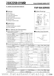 2SK2259-01MR datasheet pdf Fuji Electric