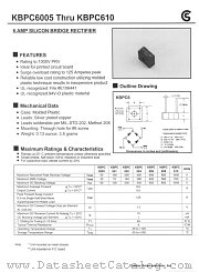 KBPC6005 datasheet pdf Fuji Electric