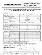 R5611 datasheet pdf Hamamatsu Corporation