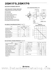 2SK175 datasheet pdf Hitachi Semiconductor