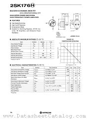 2SK176H datasheet pdf Hitachi Semiconductor