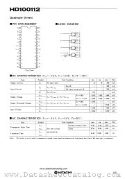 HD100112 datasheet pdf Hitachi Semiconductor