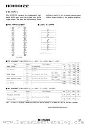 HD100122 datasheet pdf Hitachi Semiconductor