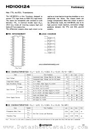 HD100124 datasheet pdf Hitachi Semiconductor