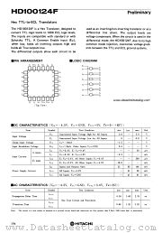 HD100124F datasheet pdf Hitachi Semiconductor