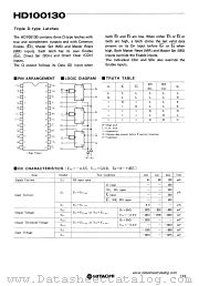 HD100130 datasheet pdf Hitachi Semiconductor