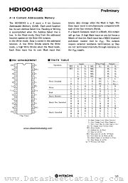 HD100142 datasheet pdf Hitachi Semiconductor