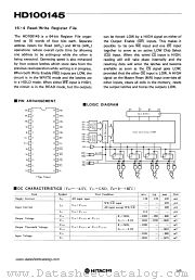 HD100145 datasheet pdf Hitachi Semiconductor