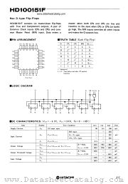 HD100151F datasheet pdf Hitachi Semiconductor