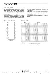 HD100158 datasheet pdf Hitachi Semiconductor