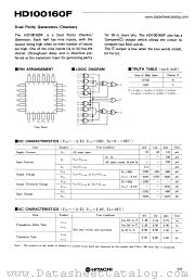 HD100160F datasheet pdf Hitachi Semiconductor