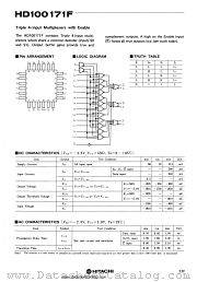 HD100171F datasheet pdf Hitachi Semiconductor