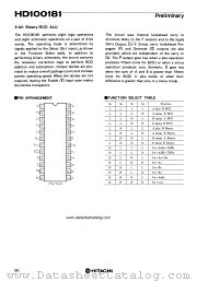 HD100181 datasheet pdf Hitachi Semiconductor