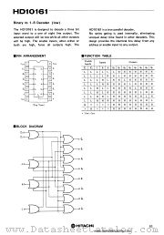 HD10161 datasheet pdf Hitachi Semiconductor