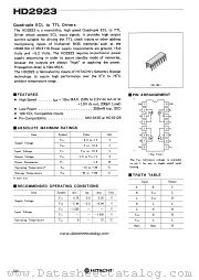 HD2923 datasheet pdf Hitachi Semiconductor