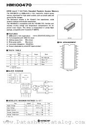 HM100470 datasheet pdf Hitachi Semiconductor