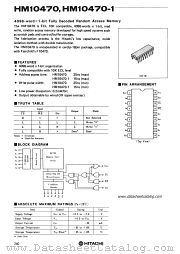 HM10470 datasheet pdf Hitachi Semiconductor