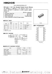 HM2105 datasheet pdf Hitachi Semiconductor