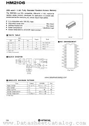 HM2106 datasheet pdf Hitachi Semiconductor