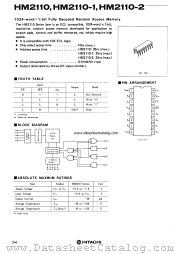 HM2110-2 datasheet pdf Hitachi Semiconductor