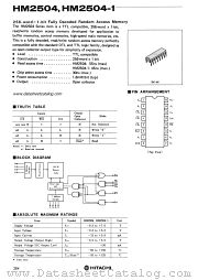 HM2504 datasheet pdf Hitachi Semiconductor