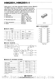 HM2511 datasheet pdf Hitachi Semiconductor