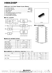 HM4315P datasheet pdf Hitachi Semiconductor