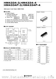 HM4334-3 datasheet pdf Hitachi Semiconductor