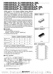 HM4816A-4 datasheet pdf Hitachi Semiconductor