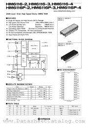 HM6116-4 datasheet pdf Hitachi Semiconductor