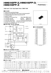 HM6116FP-2 datasheet pdf Hitachi Semiconductor