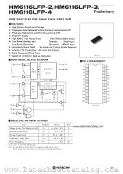 HM6116LFP-3 datasheet pdf Hitachi Semiconductor