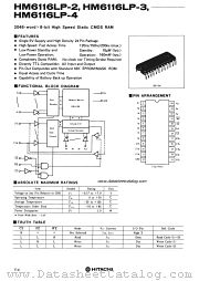 HM6116LP-2 datasheet pdf Hitachi Semiconductor