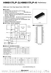 HM6117LP-3 datasheet pdf Hitachi Semiconductor