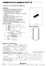 HM6147LP datasheet pdf Hitachi Semiconductor